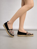 Espadrilles en daim avec broderie multicolore BELLE WOMEN