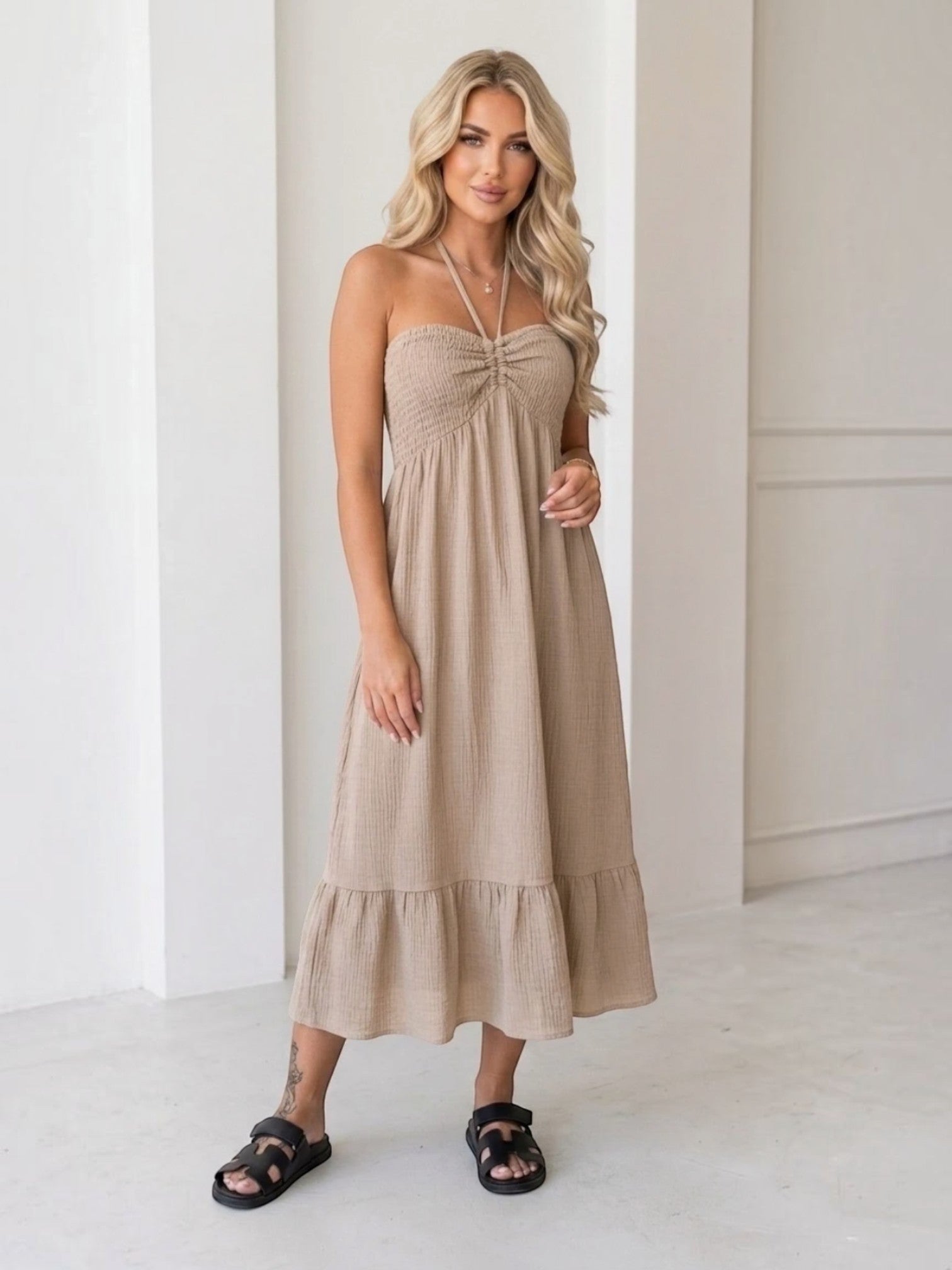 Robe longue gaze de coton ESTEE BROWN