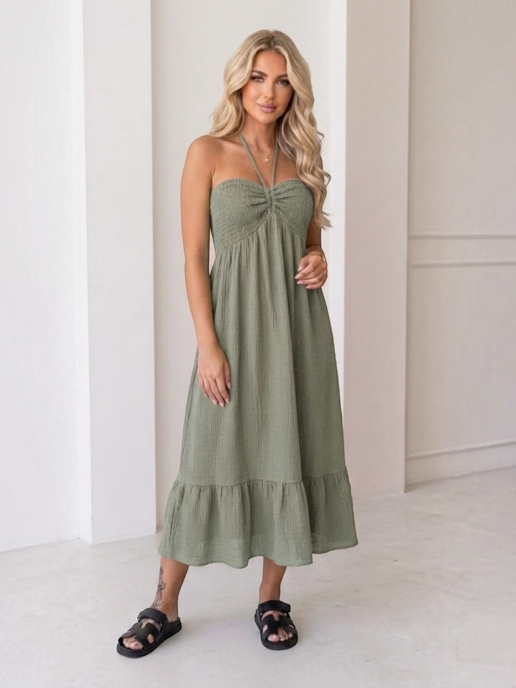 Robe longue gaze de coton ESTEE BROWN