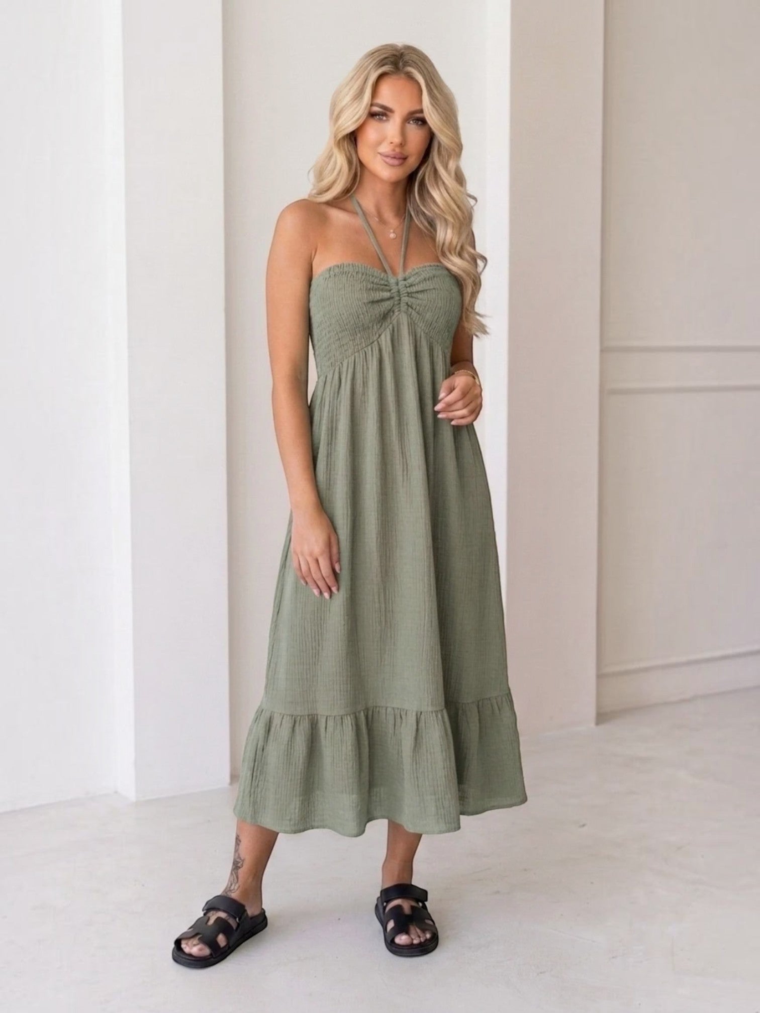 Robe longue gaze de coton ESTEE BROWN