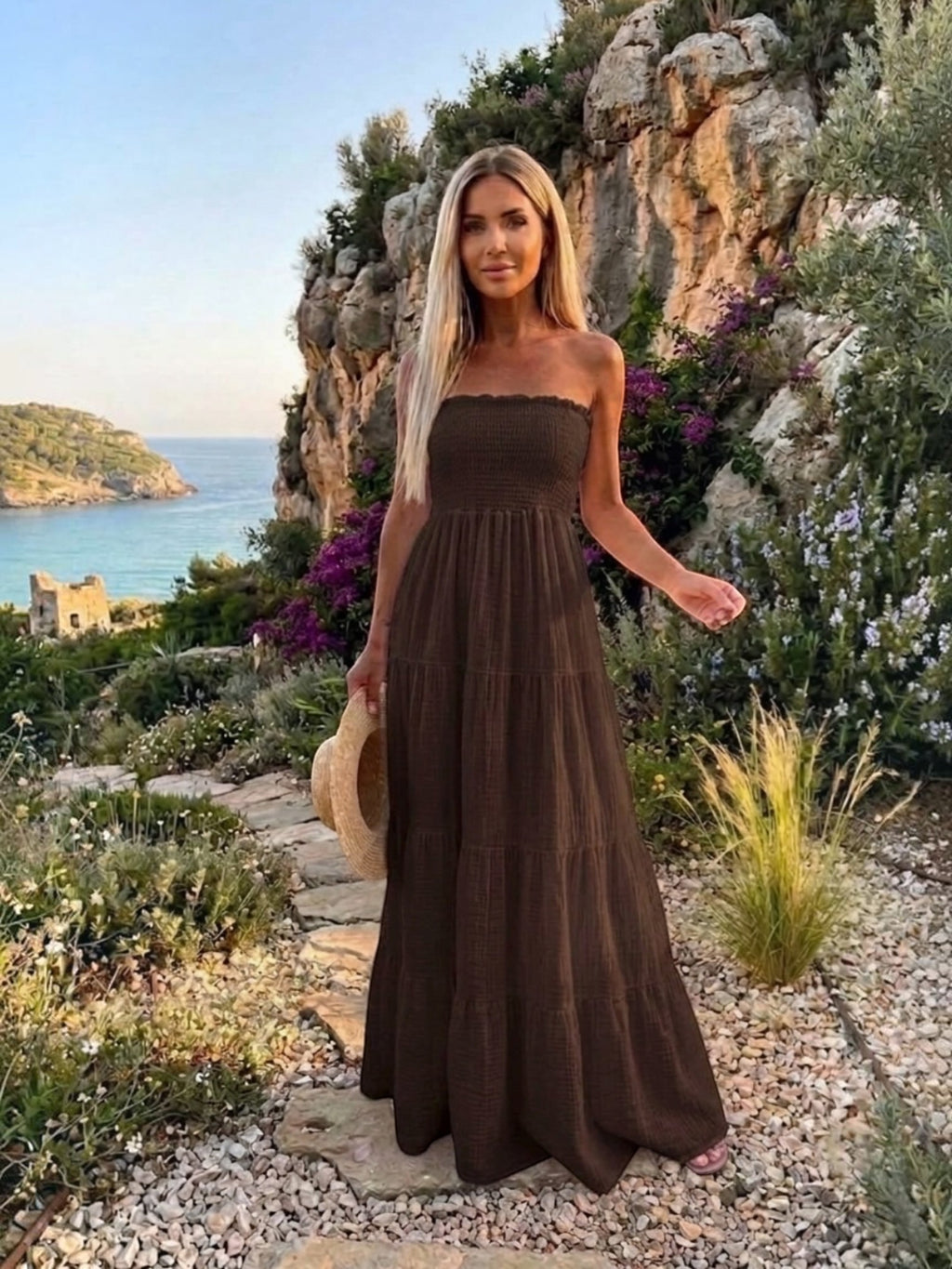 Robe longue gaze de coton ESTEE BROWN