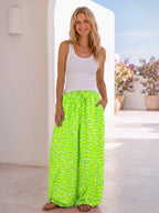 Pantalon large gaze de coton imprimé ESTEE BROWN
