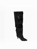 Bottes hautes à effet plissé avec bride décorative STEPHAN PARIS