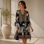 Robe longue bohème graphique POMELO PARIS