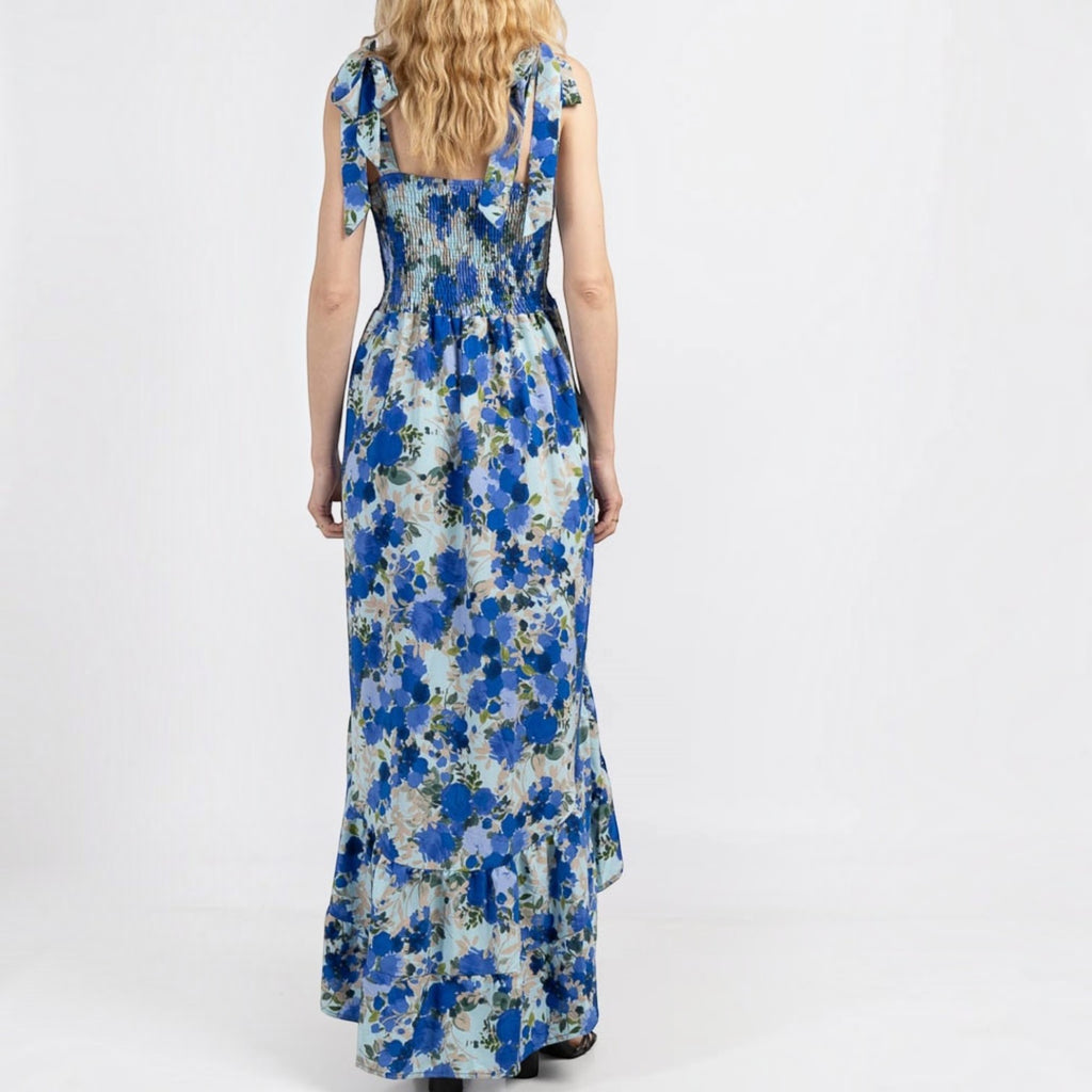 Robe midi florale asymétrique MOOYA