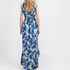 Robe midi florale asymétrique MOOYA