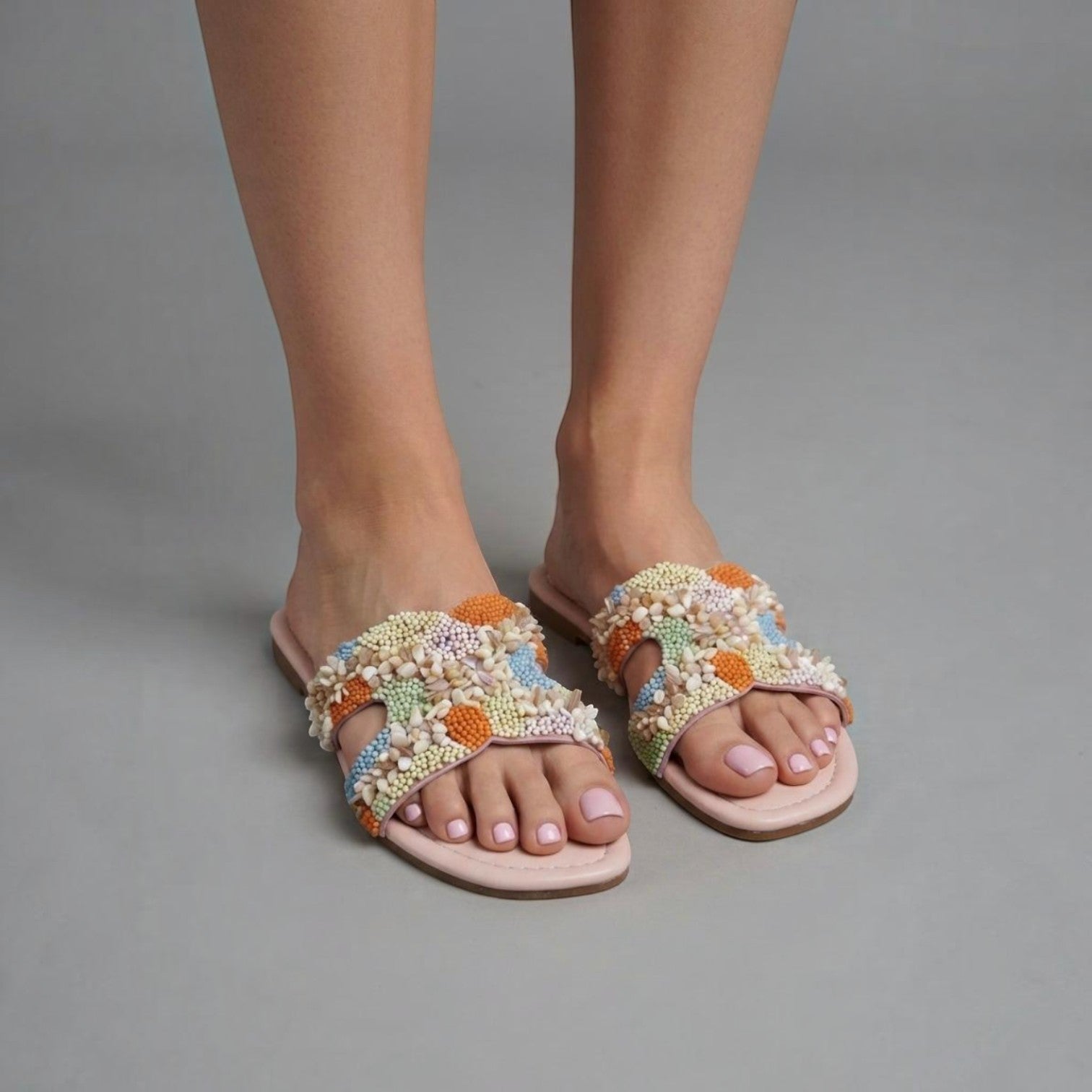 Mules claquettes plates colorées femme BELLICY / Cink-me.