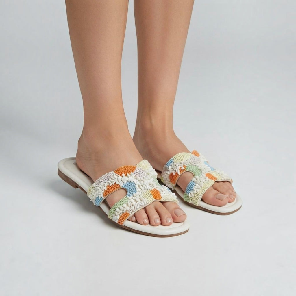Mules claquettes plates colorées femme BELLICY / Cink-me.
