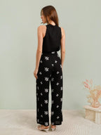 Pantalon en Lin Brodé Lauren LOVIE & CO