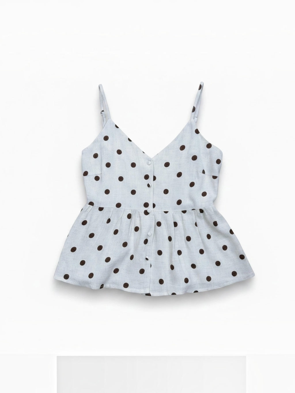 Top à Pois Peplum Col V ATTRAIT PARIS