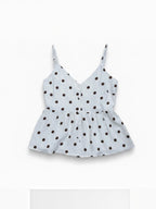 Top à Pois Peplum Col V ATTRAIT PARIS