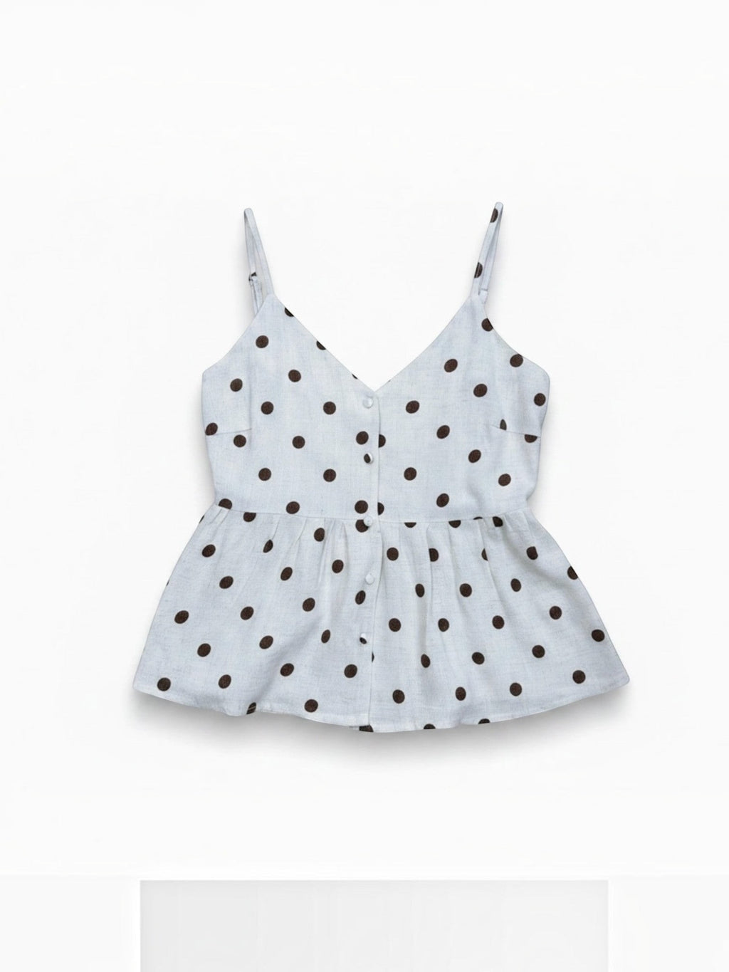 Top à Pois Peplum Col V ATTRAIT PARIS