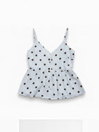 Top à Pois Peplum Col V ATTRAIT PARIS