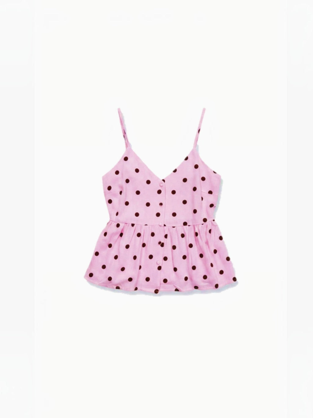Top à Pois Peplum Col V ATTRAIT PARIS