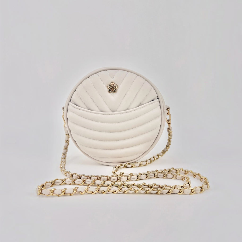 Sac Bandoulière Rond Matelassé Noe HJS