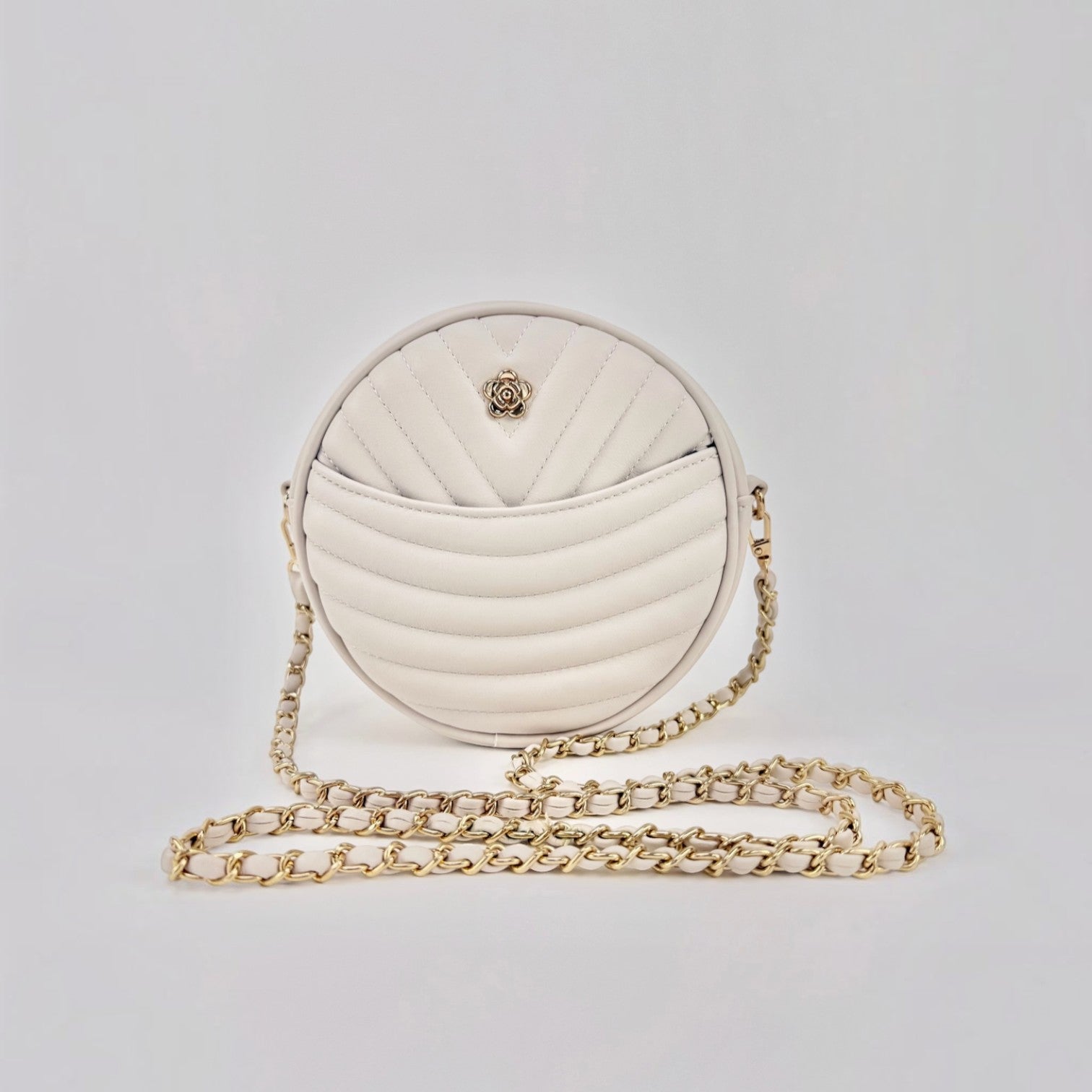 Sac Bandoulière Rond Matelassé Noe HJS