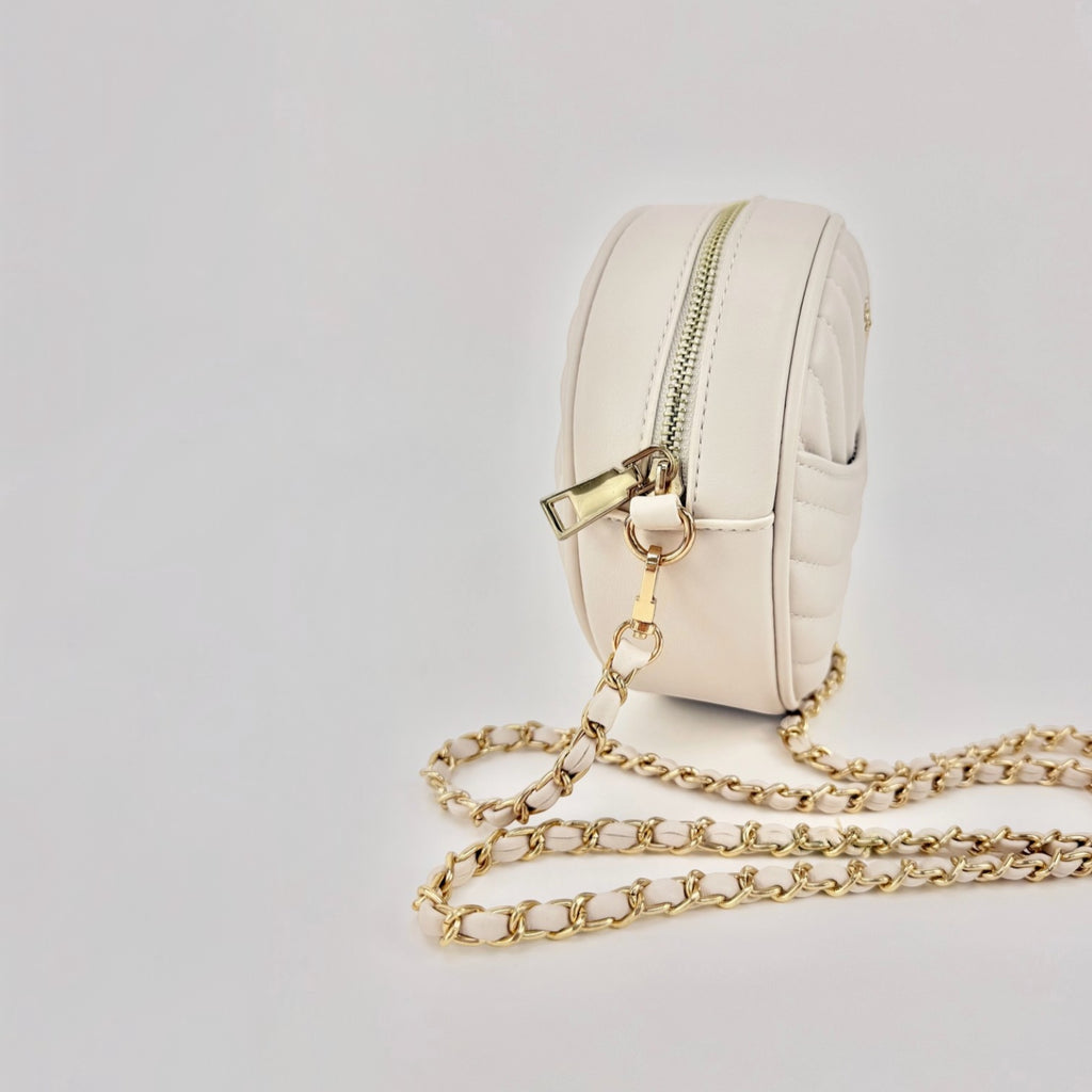 Sac Bandoulière Rond Matelassé Noe HJS