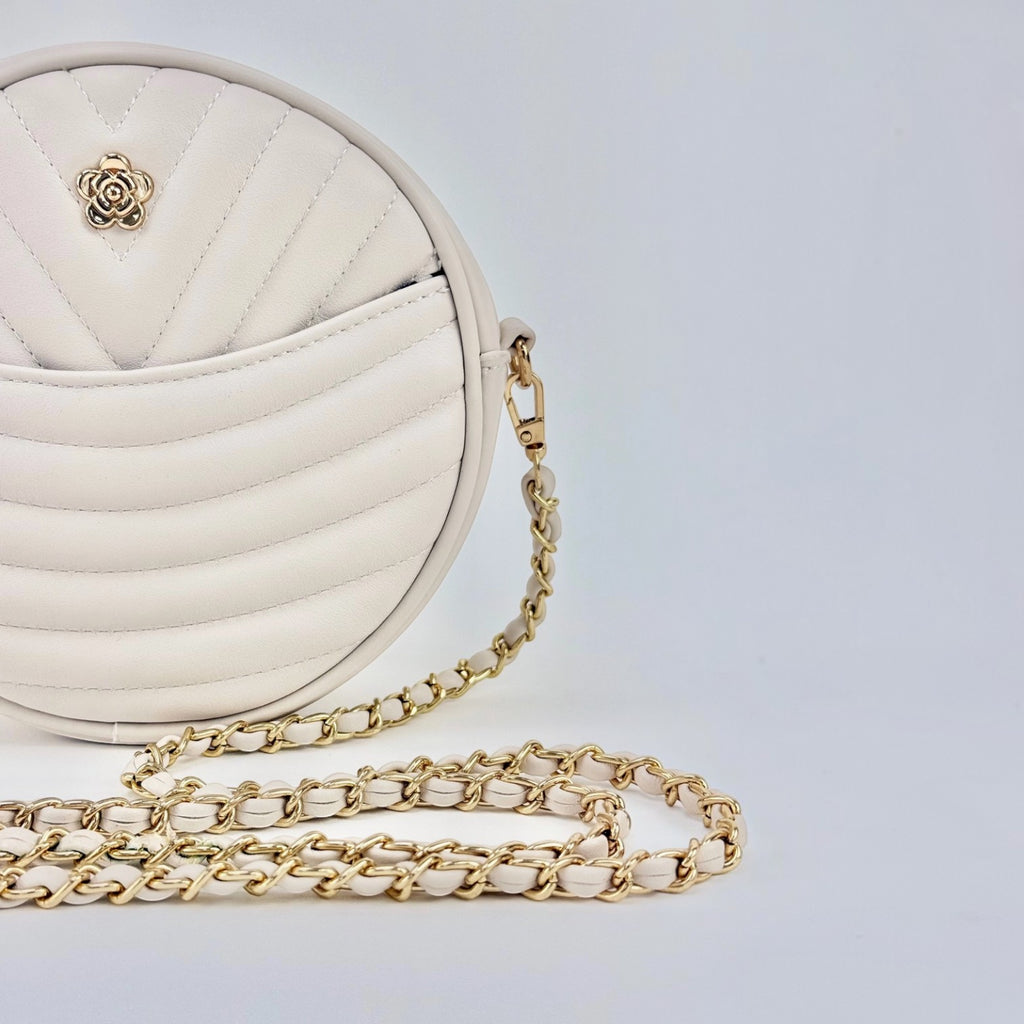 Sac Bandoulière Rond Matelassé Noe HJS