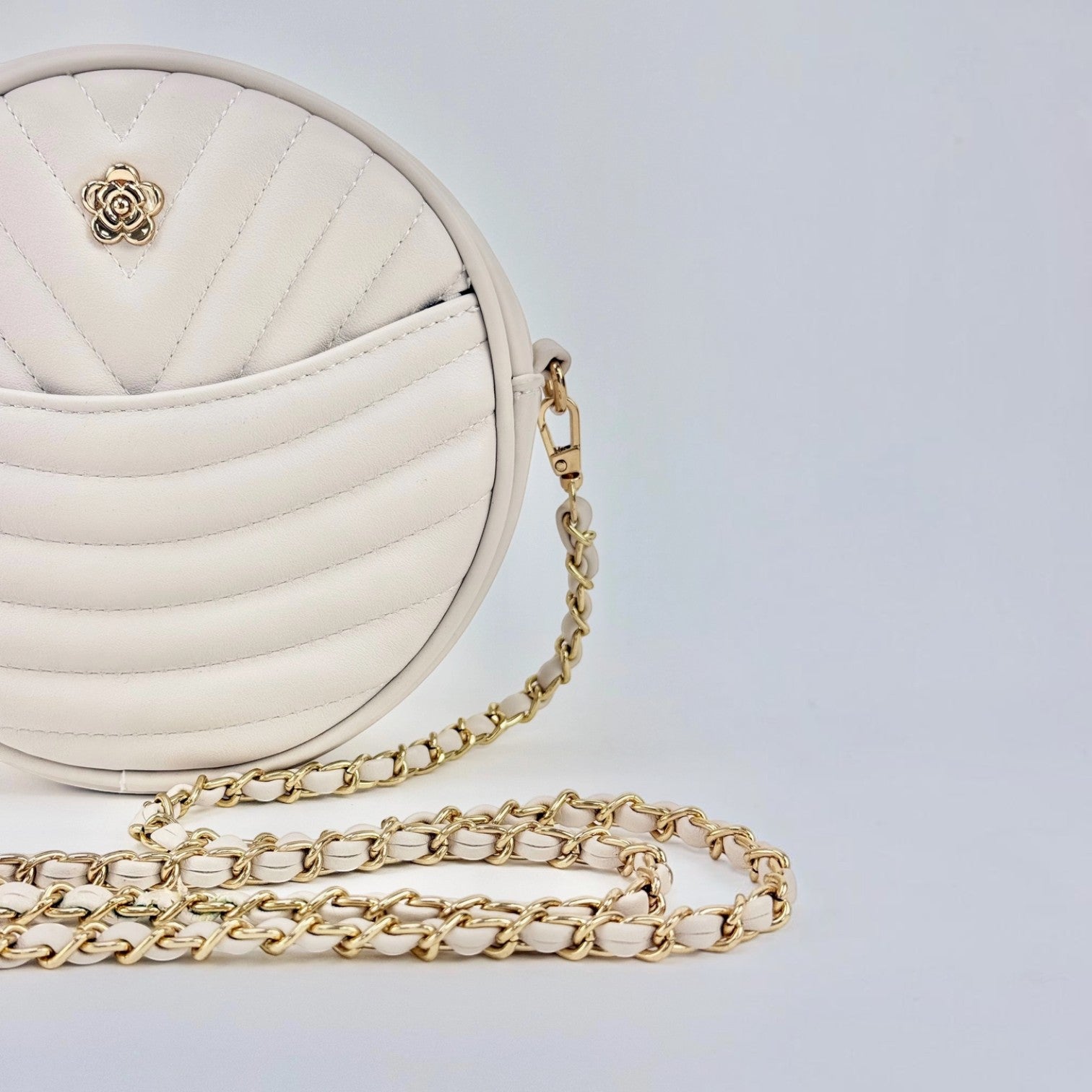 Sac Bandoulière Rond Matelassé Noe HJS