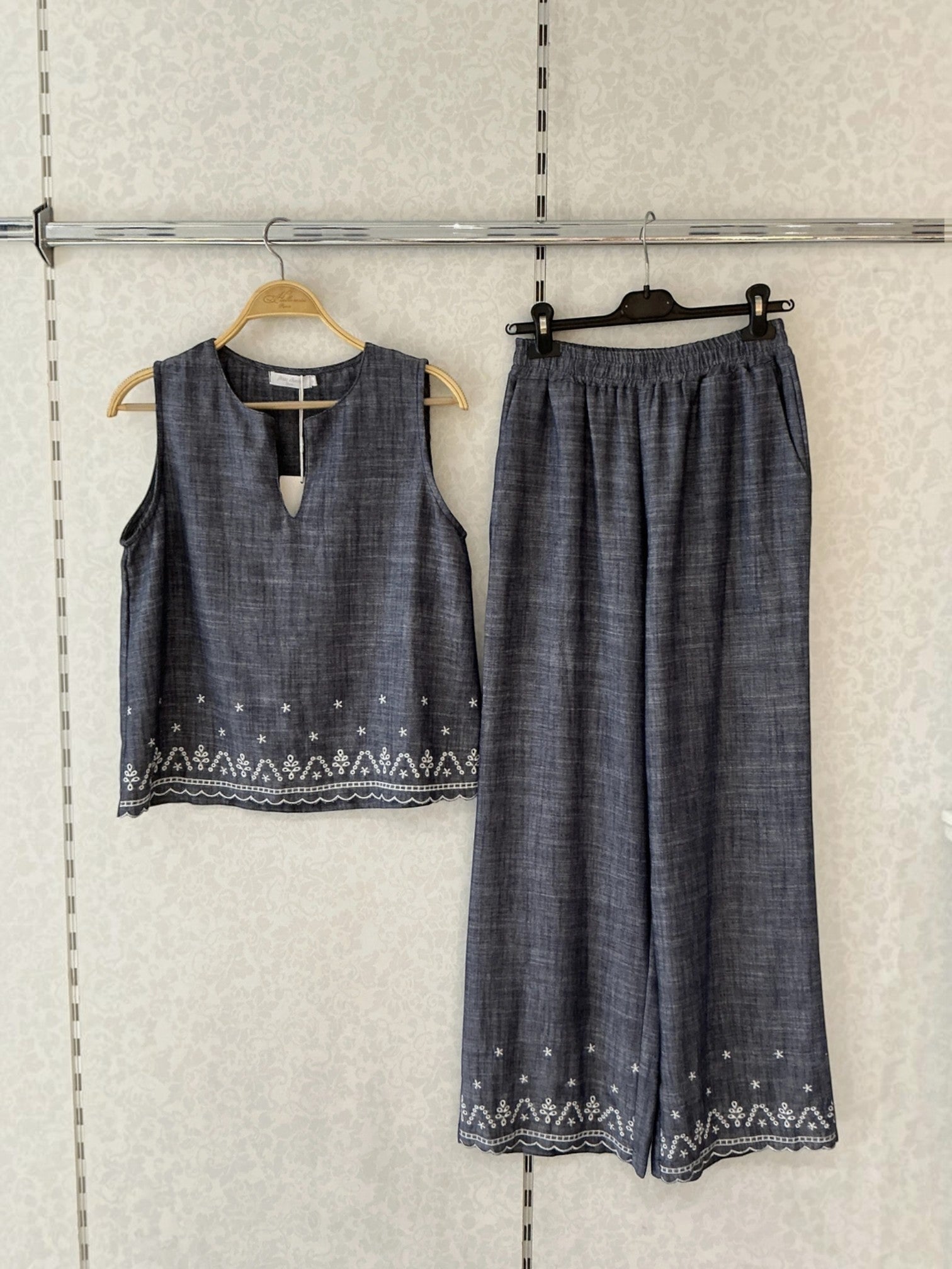 Ensemble top et pantalon chic MISS CHARM