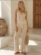 Ensemble top et pantalon crochet MISS CHARM