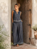 Ensemble top et pantalon chic MISS CHARM