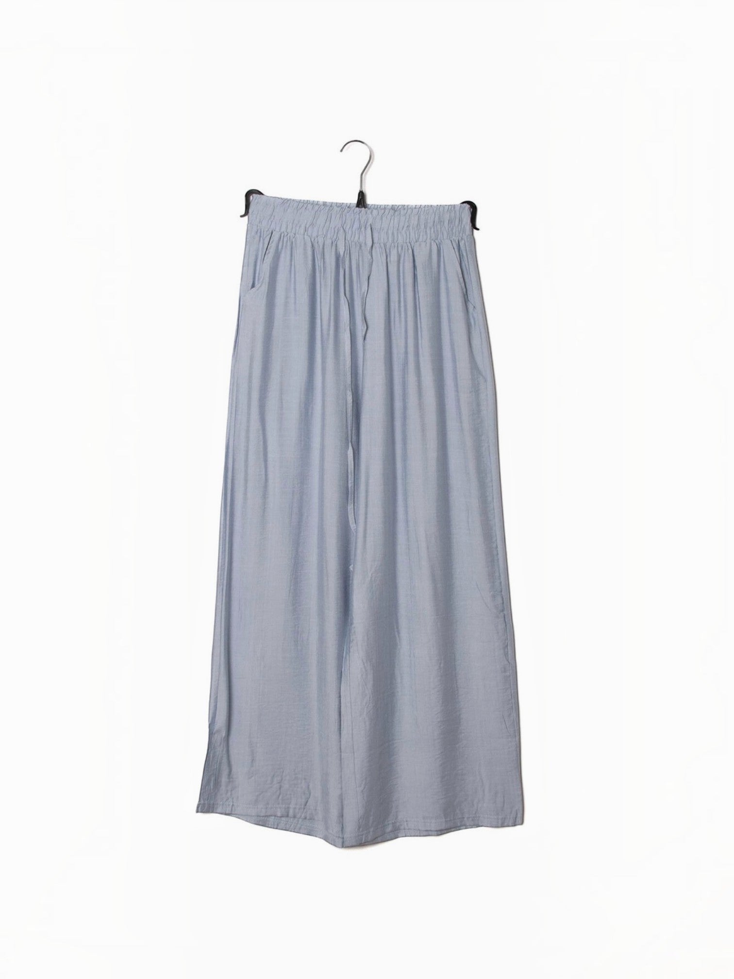 Pantalon large uni avec poches VERA FASHION