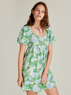 Robe courte coupe ample manches boule ANDY & LUCY