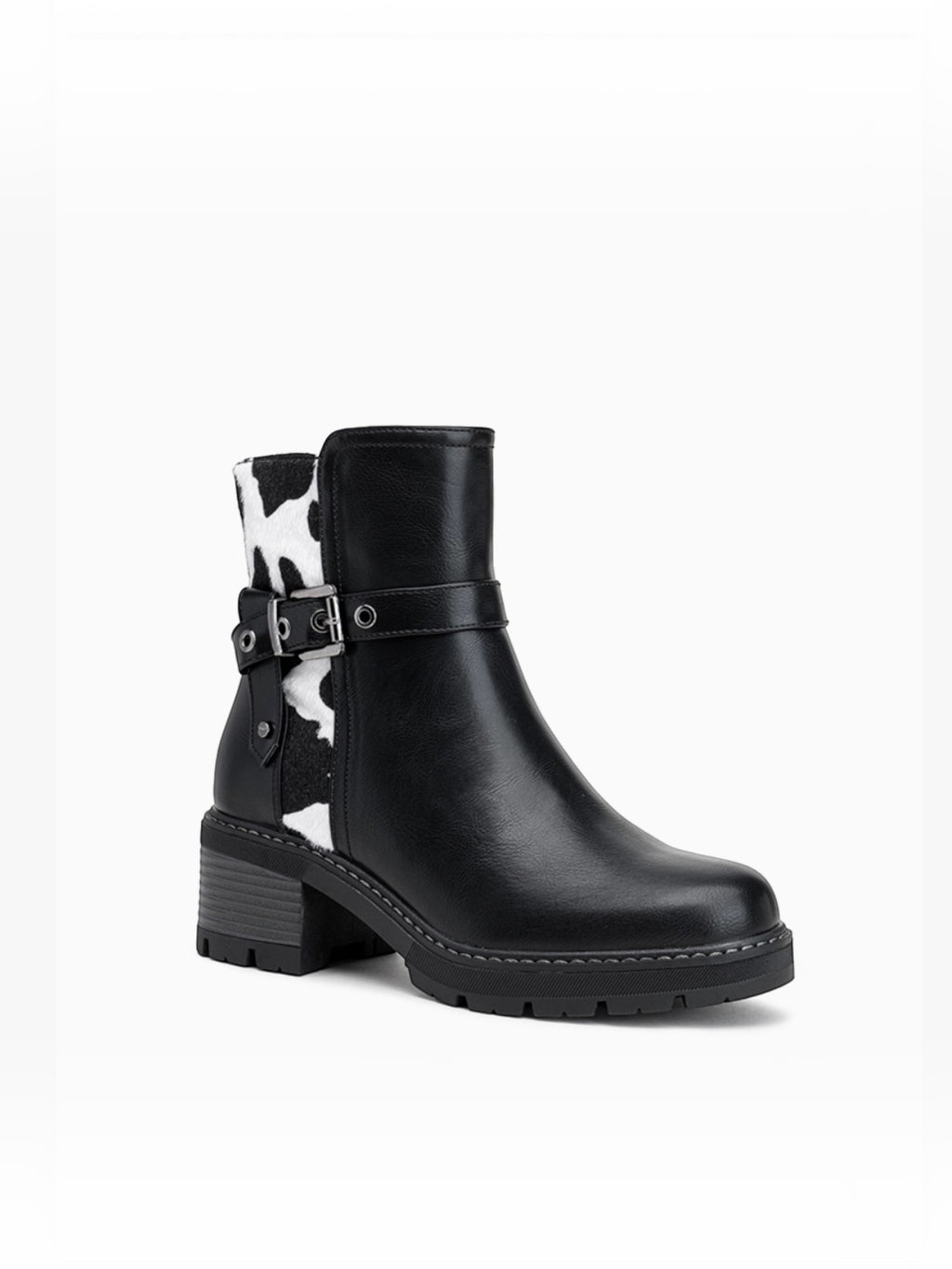Bottines Femme à Motif Vache LADY GLORY