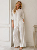Ensemble Broderie Anglaise – Chemise Oversize & Pantalon