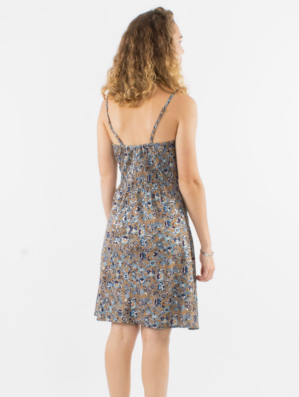 Robe Courte Bretelles Imprimée Sari COLINE