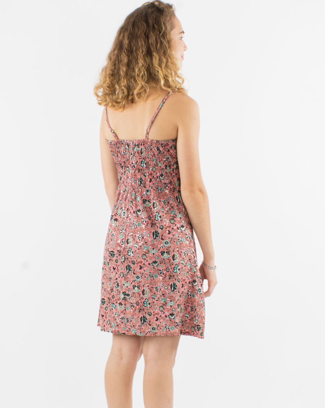 Robe Courte Bretelles Imprimée Sari COLINE