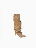 Botte Haute Asymétrique en Suédine STEPHAN PARIS