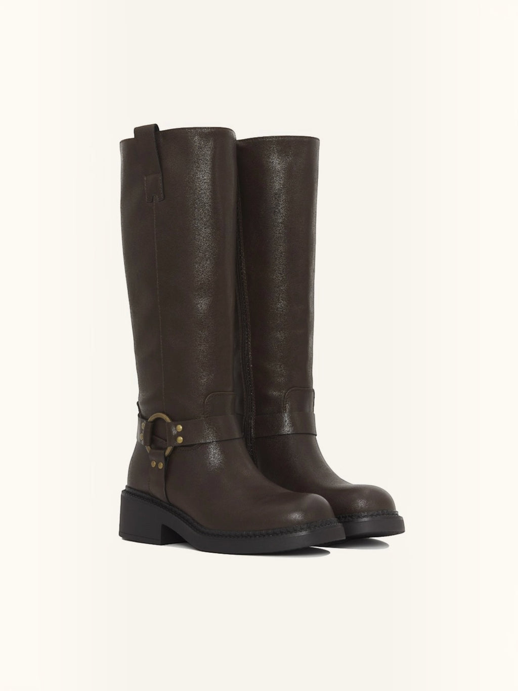 Botte Mi-Haute Biker Simili Cuir à Boucle STEPHAN PARIS