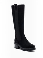 Bottes Hautes Femme à Talon Épais Suédine LADY GLORY