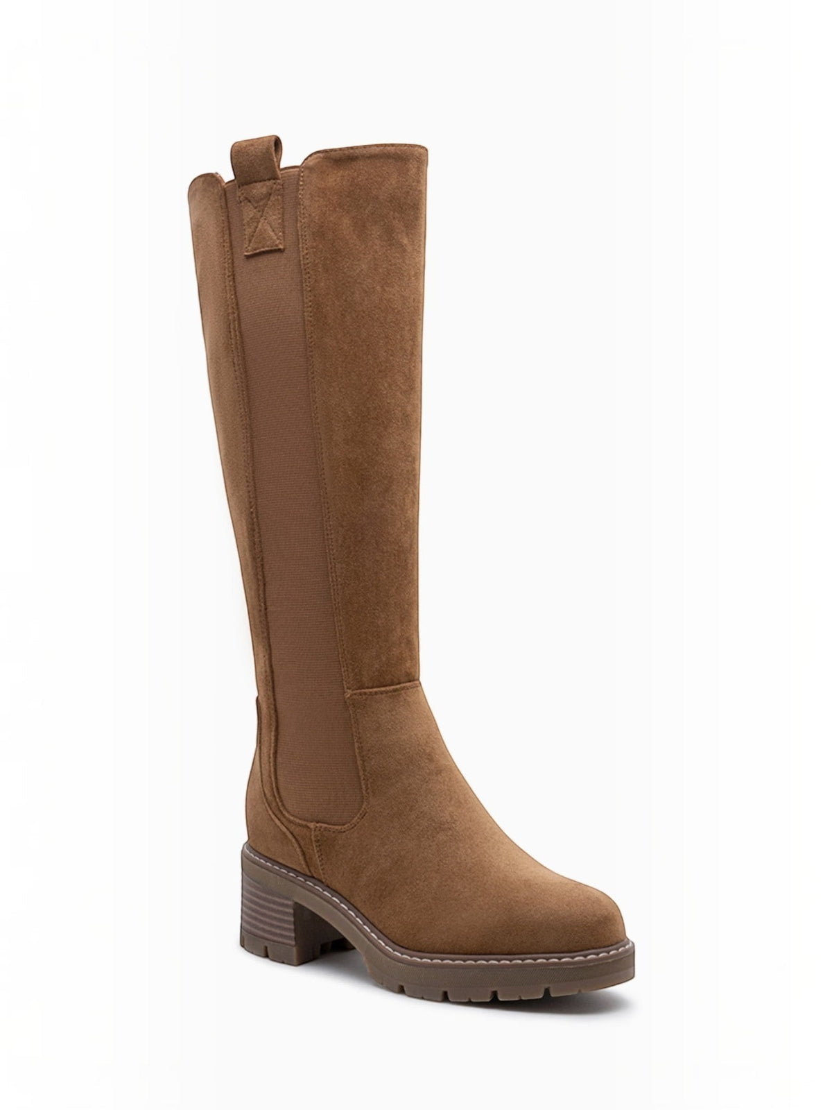Bottes Hautes Femme à Talon Épais Suédine LADY GLORY