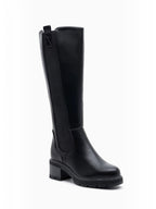 Bottes Hautes Femme à Talon Épais Suédine LADY GLORY