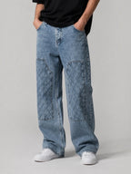 Jean Large à Patch Matelassé Homme FIVE EVER