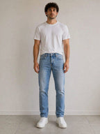 Jean Tapered Fit 100% Coton Homme FIVE EVER