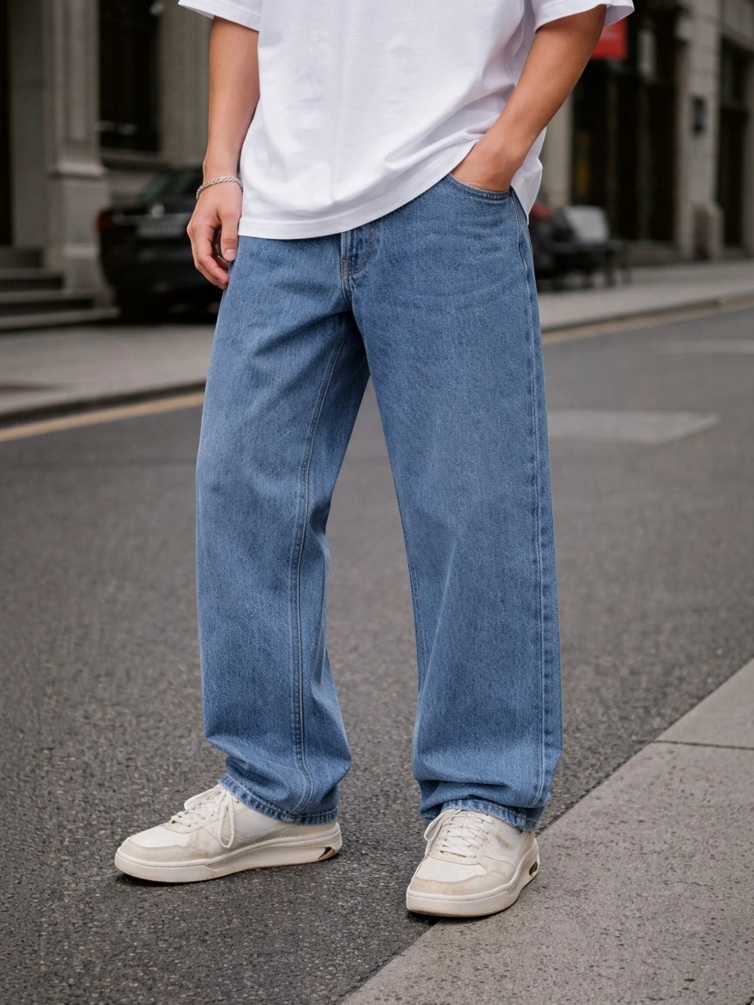 Jean Baggy Pantalon Large Homme FIVE EVER
