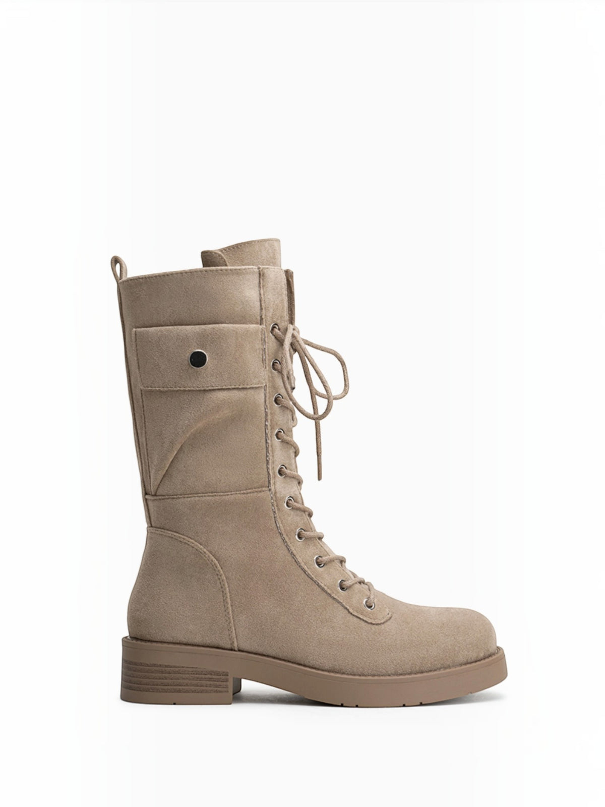 Bottes Mi-Hautes Style Rangers à Lacets en Suédine LADY GLORY
