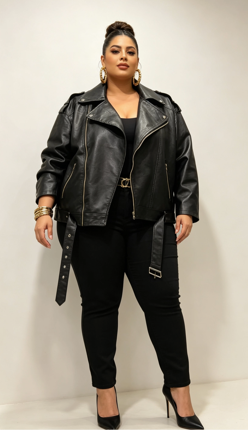 Blouson Similicuir Femme Grande Taille 2W