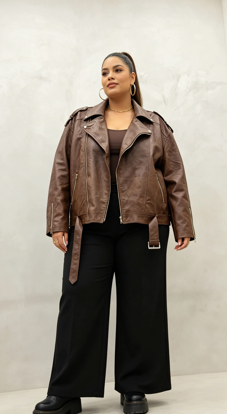 Blouson Similicuir Femme Grande Taille 2W