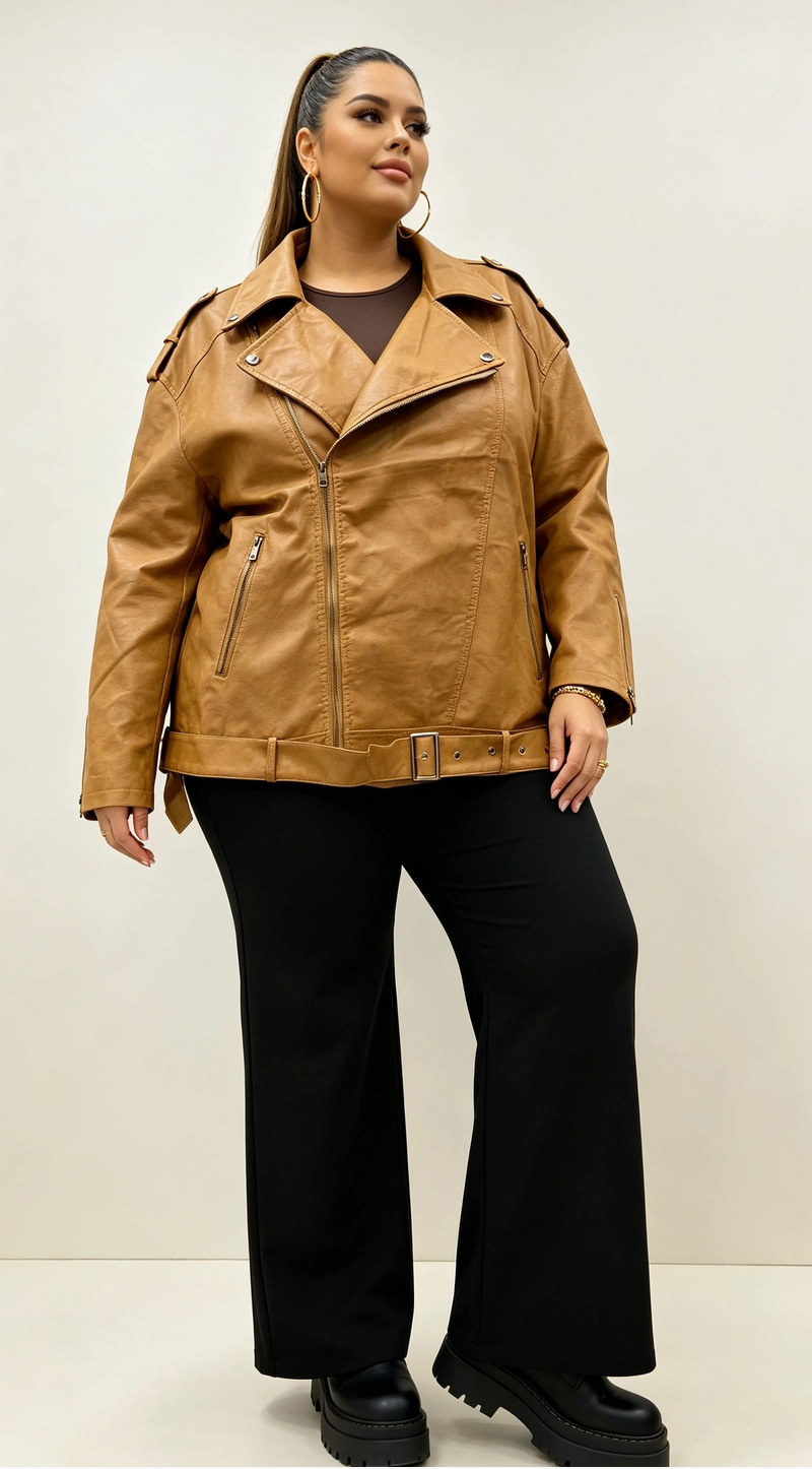 Blouson Similicuir Femme Grande Taille 2W