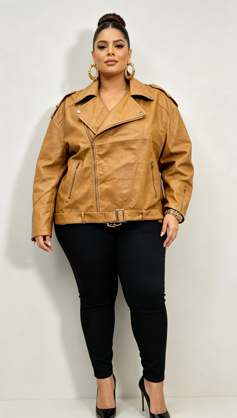 Blouson Similicuir Femme Grande Taille 2W