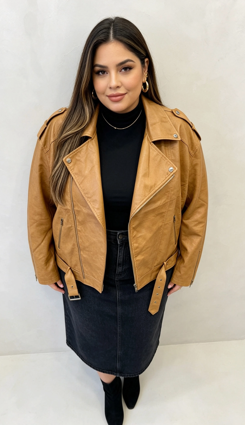 Blouson Similicuir Femme Grande Taille 2W