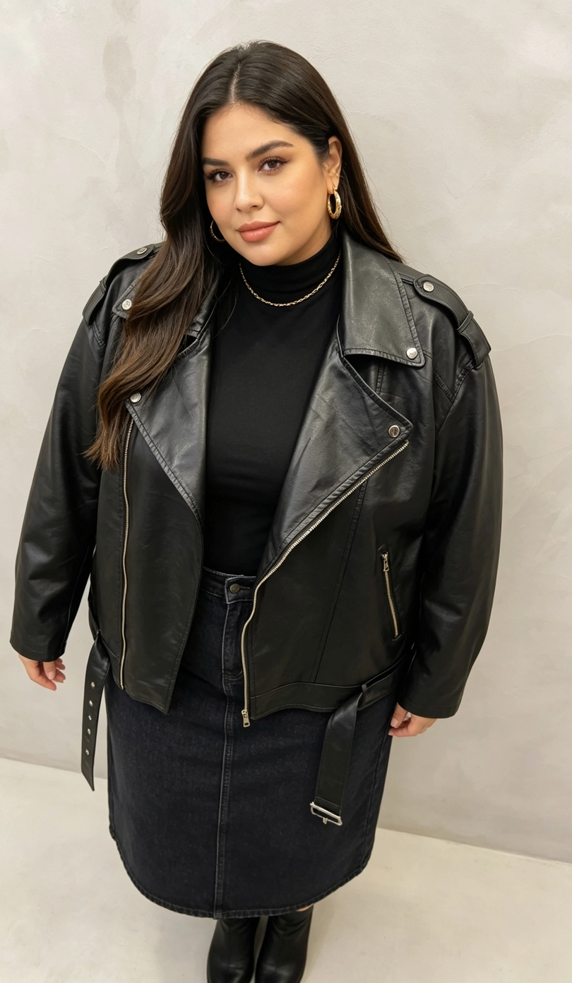 Blouson Similicuir Femme Grande Taille 2W