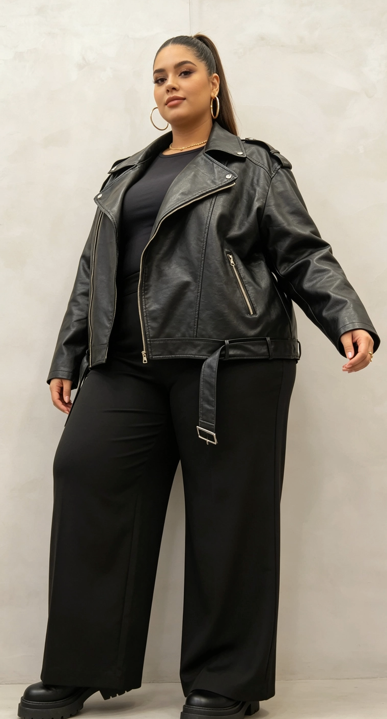 Blouson Similicuir Femme Grande Taille 2W