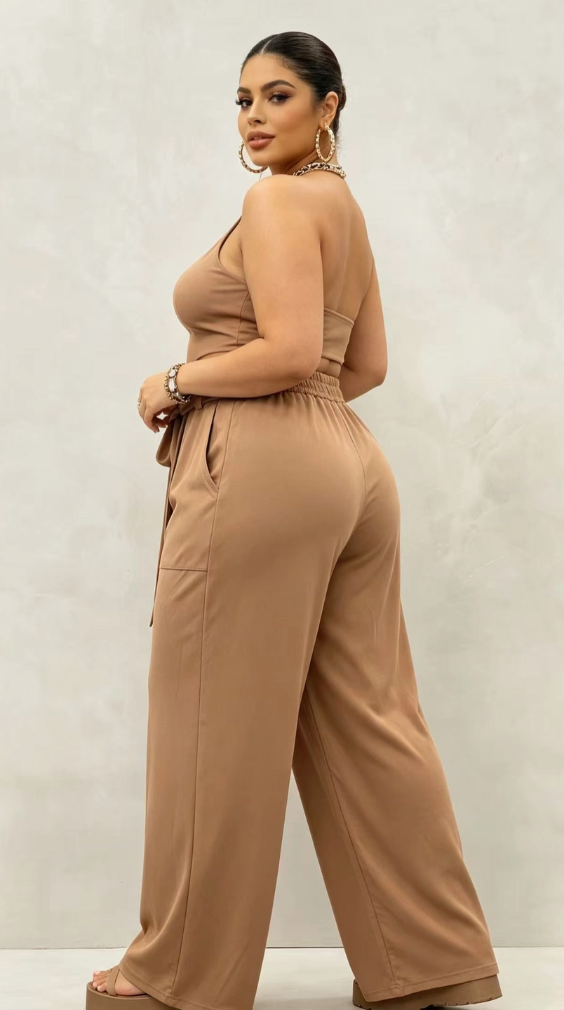 Pantalon Curvy Grande Taille Stretch à Taille Élastique avec Poches 2W