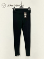 Legging noir chaud pour femme BROCK en matière souple et extensible, idéal pour l'automne.